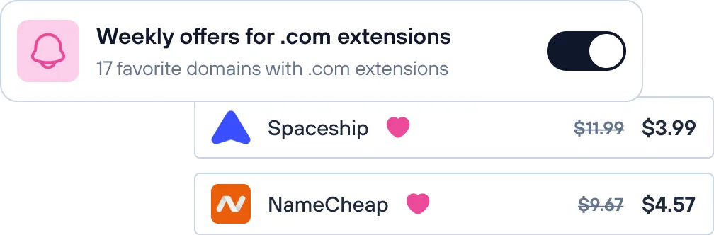 Monitor favorite extensions and save with the best offers